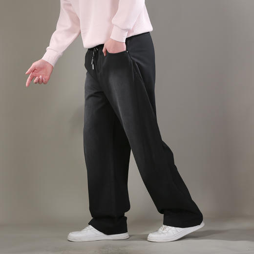 DRONKOO 2026 抽绳口袋钉扣前后斜破缝喷色中厚卫裤长裤 商品图2