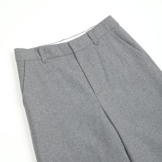 ROMI STUDIO经典绵羊毛混纺缩绒四面弹工艺直筒灰西裤RWBWXB1659 商品图2