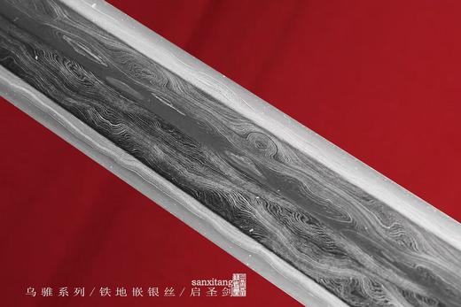 三希堂  乌骓系列  铁地银丝启圣剑  未开刃 商品图8