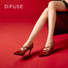 Dfuse迪芙斯2026春季新款尖头交叉带亮面漆皮细高跟鞋DFE1111005 商品缩略图1