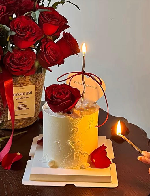 情人节纪念日浪漫玫瑰蛋糕 商品图0