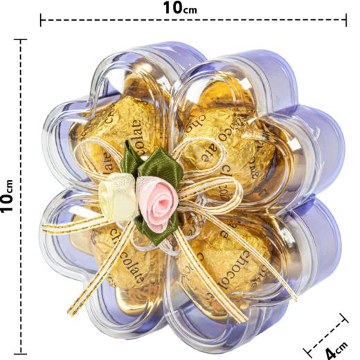 【粉丝专属❗️可爱花瓣形巧克力礼盒】香港怡可缘精装「可爱花瓣形巧克力」送老师同学情人节日婚庆伴手礼盒L-d 商品图3