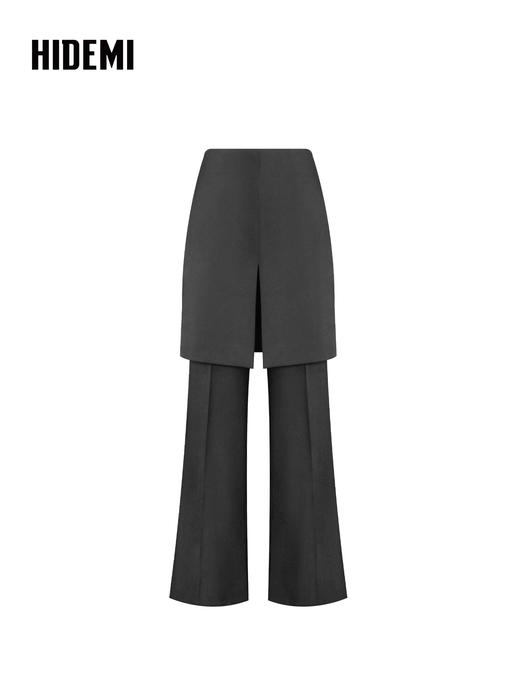 HIDEMI 设计感假两件修身微喇裤长裤裙裤 商品图10