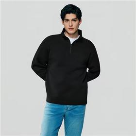 佐丹奴男装26年新款空气三明治半拉链长袖卫衣01026329