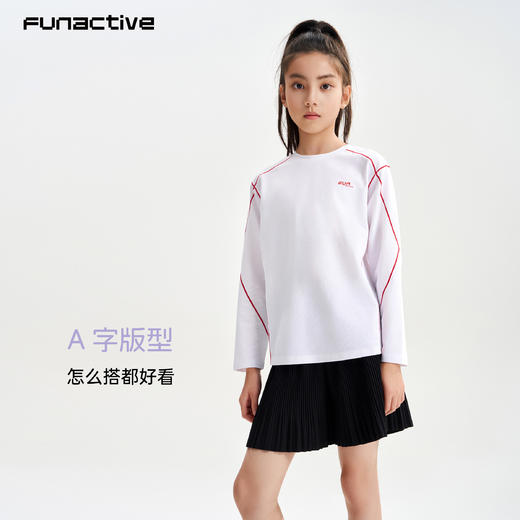 【26春上新】funactive女童网球短裤儿童运动裙裤亲肤透气短裤F1GK60337 商品图3