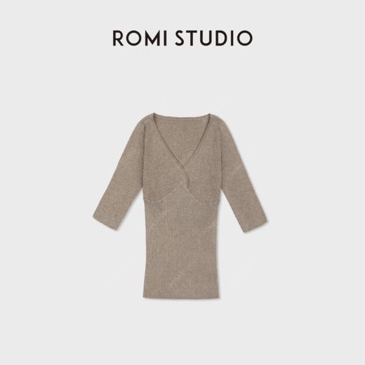 ROMI STUDIO“轻薄无物”16针缝合V领花边网面长袖/吊带RWCAS66139 商品图1