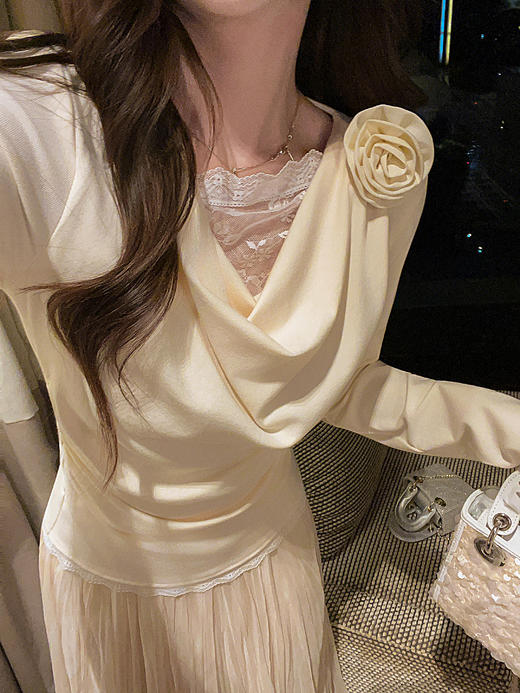 张心子【鎏金腮红裙】温柔大裙摆褶皱半身裙中长款女春新款仙女裙 U2602053 商品图7