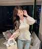 张心子【香榭琉光】法式小资V领收腰缎面衬衫女春季新款独特上衣 U2602079 商品缩略图4