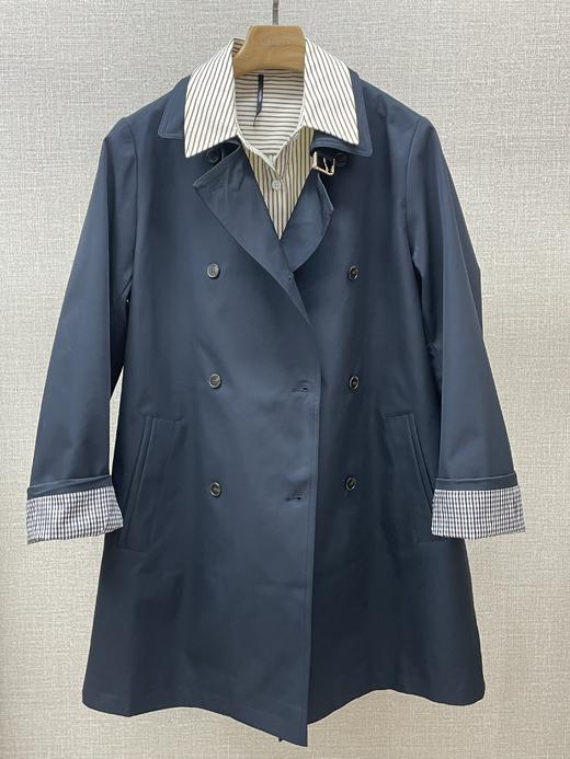 翻领蓝色风衣 商品图0