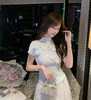 张心子【藤蔓花】半高领立体花朵针织衫短袖上衣 U2602085 商品缩略图2