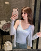 张心子【百搭伴侣】细肩带蕾丝花边吊带背心带胸垫女美背内衣 U2602057 商品缩略图8