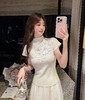 张心子【手工花】绝美独特立体花半高领针织衫短袖上衣 U2602045 商品缩略图8