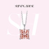 ShiningHouse[培育] 粉钻系列 18k金钻石吊坠 公主方形1克拉钻人工真钻人造钻石K金吊坠简约钻石吊坠卓越匠心奢耀臻献【此商品不支持7天无理由退货退款】预计3日发货（单吊坠） 商品缩略图0