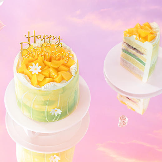 【绿野芒芒】抹茶白巧邂逅鲜甜芒芒，一抹绿意奏响清新序曲，3层夹心一次尝鲜！每一口都藏着自然的清新与治愈 商品图1