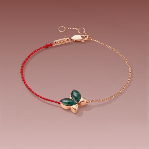 ［C+Vogues系列］18K金孔雀石红绳手链#小结悦 商品图1