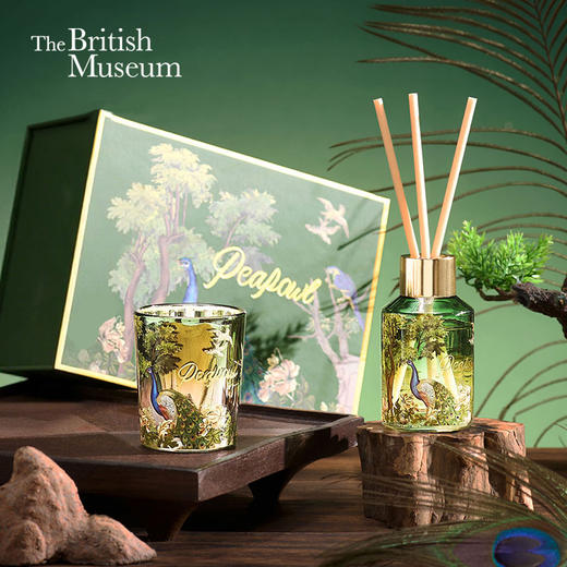大英博物馆东方梦境系列孔雀香氛蜡烛散香套装礼盒 商品图0
