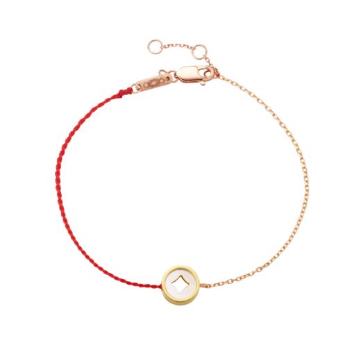 ［C+Vogues系列］18K金贝母红绳手链#小结悦 商品图0