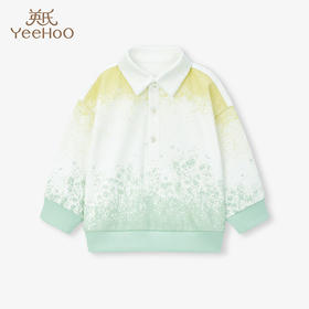 英氏儿童长袖T恤春秋新款翻领上衣卫衣男宝宝polo衫YRTAJ1P203A