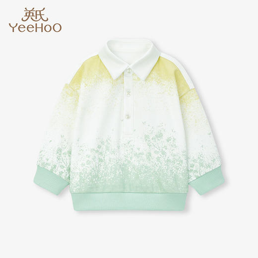 英氏儿童长袖T恤春秋新款翻领上衣卫衣男宝宝polo衫YRTAJ1P203A 商品图0
