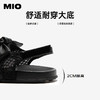 【上新】MIO米奥厚底镂空勃肯凉鞋女2026夏季新款蝴蝶结后空外穿平底拖鞋M263126215 商品缩略图4