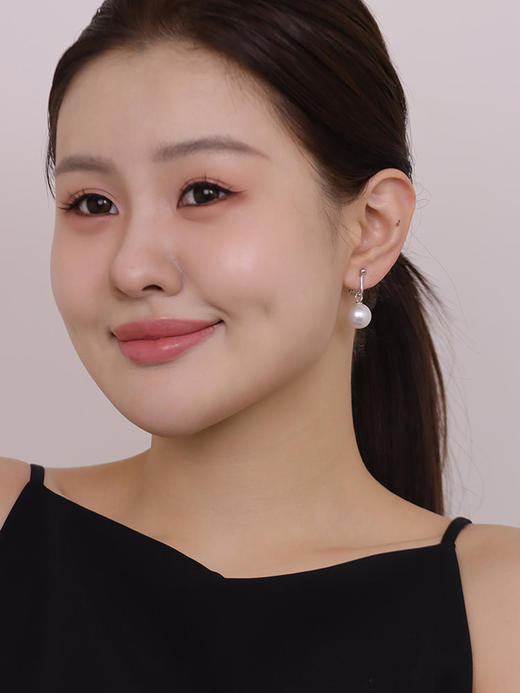 【挚友限定】(经典款/挂珠款)18K金澳白珍珠耳夹 真科研凤凰等级 商品图5