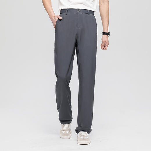【莱赛尔】德鲨鲨鱼灰色休闲裤子男2026夏款直筒百搭长裤 商品图1