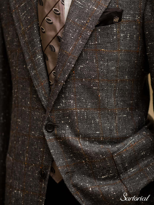 Orazio Luciano 灰色满天星格纹单西 商品图3