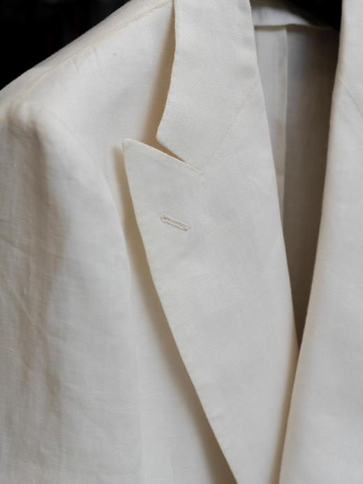 Cesare Attolini 白色人字纹亚麻双排扣 商品图7