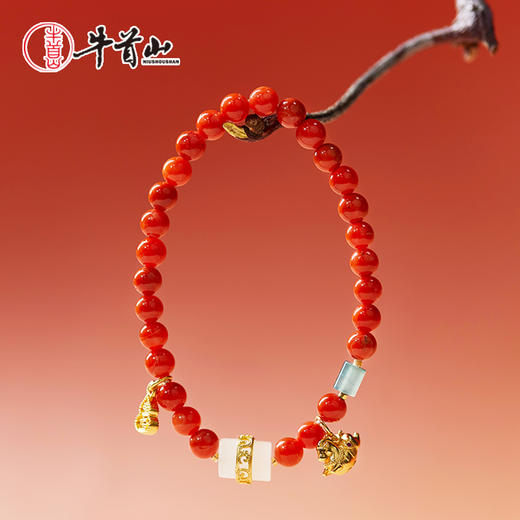 牛首山文创马上来财手串2026马年新品红色单圈手链送朋友新年礼物 商品图3