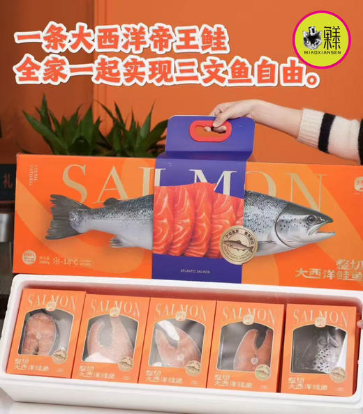 年年有鱼【整切三文鱼】霸气礼盒4斤礼盒小份真空 商品图5