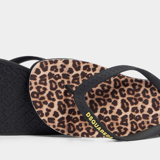 DSQUARED2 女士字母徽标贴片Wild2人字拖鞋 黑色 FFW0001 17208868 M4269 商品图3