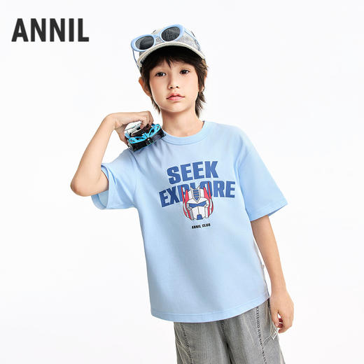 男童圆领短袖针织衫夏季新款安奈儿童装EB621651 商品图1