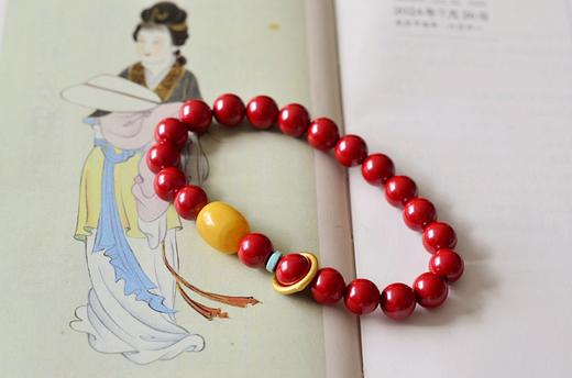 【新年上新】“朱”事顺利 朱砂蜜蜡手串 CF 商品图2