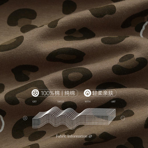 芬腾新款女士睡衣春秋长袖长裤纯棉豹纹熊猫全棉开衫家居服套装 商品图1