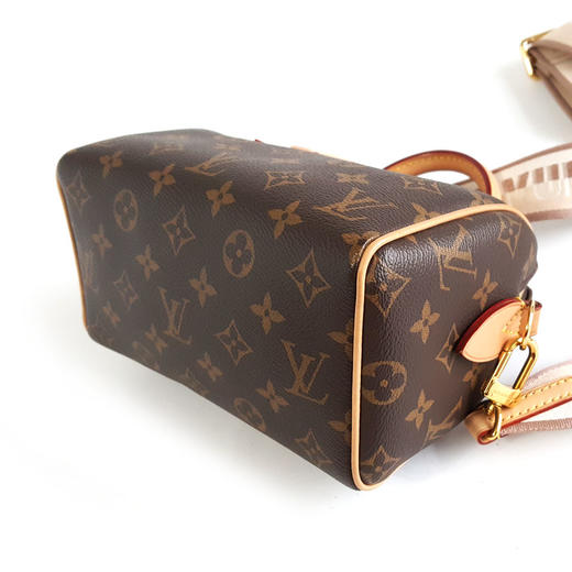 【95新】LV路易威登Speedy 系列M46222老花奶茶色肩带Speedy 20手提单肩包女士100226AK01 商品图8