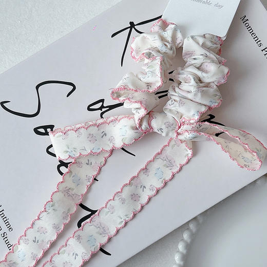 ZY碎花勾边飘带结QXSH发圈-纪念日百货门店同款169447895 商品图3