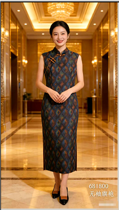 681800春上新 无袖旗袍