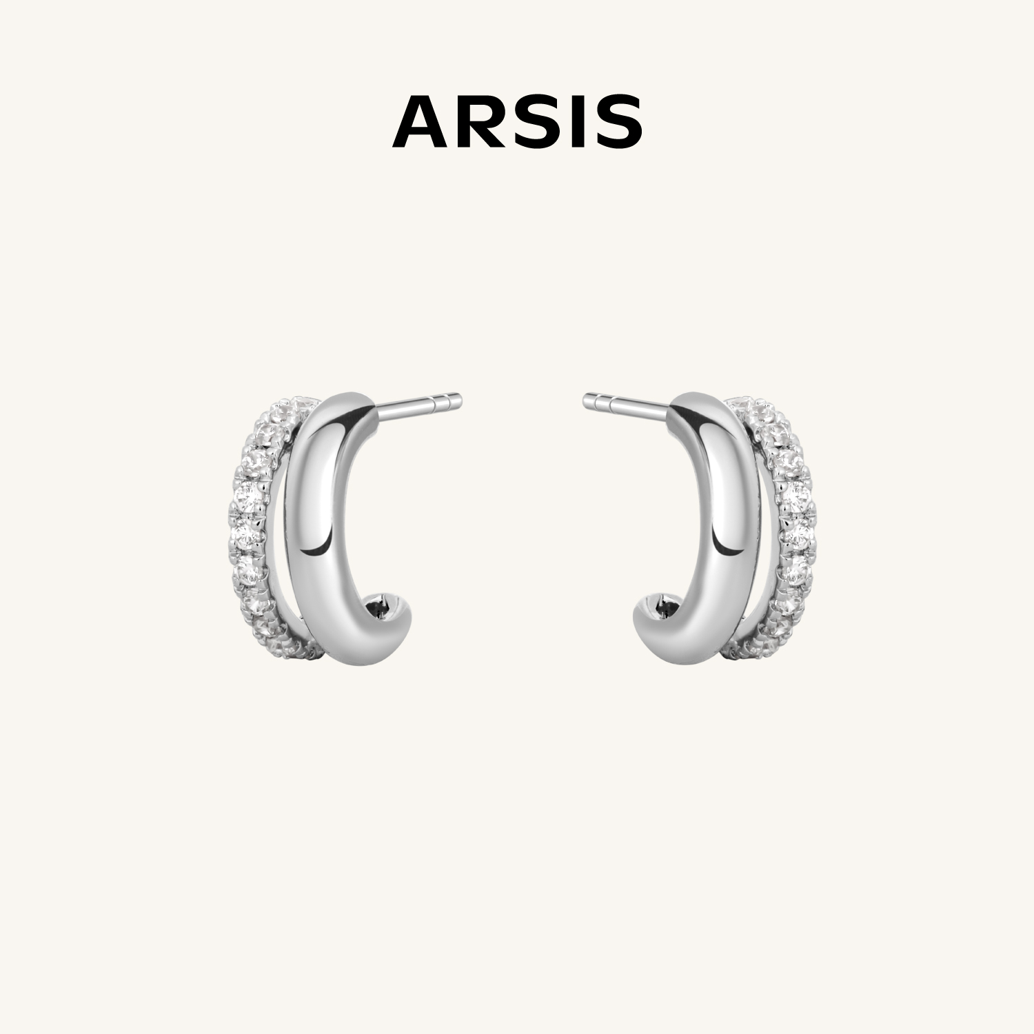 ARSIS｜自由搭配系列 循光双层耳钉