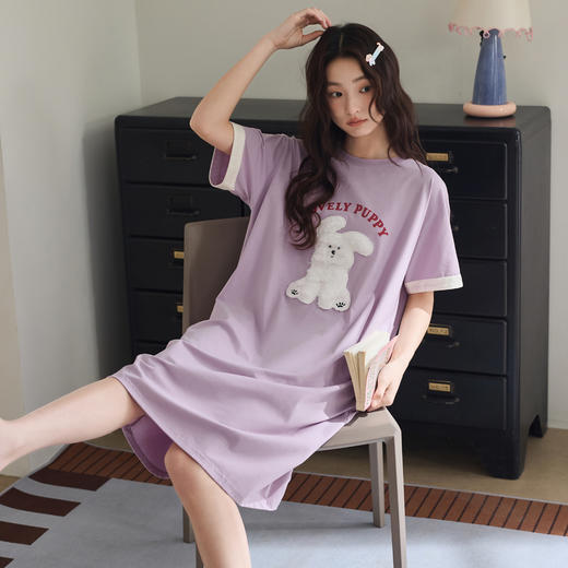 95%棉 可爱风卡通印花睡裙 A-6107 芬腾 商品图1