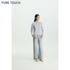 商场同款PURE TOUCH26春夏新款圆领羊毛针织衫撞色领直筒套头衫 商品缩略图3