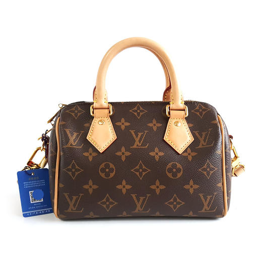 【95新】LV路易威登Speedy 系列M46222老花奶茶色肩带Speedy 20手提单肩包女士100226AK01 商品图0