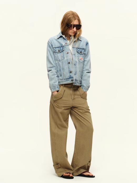 出逃赤岗西/C26SSW176/复古做旧翻领牛仔外套 商品图3