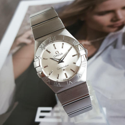【95新】OMEGA欧米茄123.10.27.60.02.001石英27mm（女款）星座系列精钢290126NJS12 商品图3