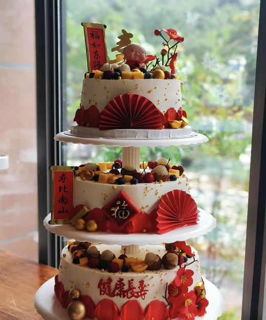 三层水果祝寿（提前2天预定）应季水果随机搭配 商品图0