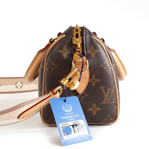 【95新】LV路易威登Speedy 系列M46222老花奶茶色肩带Speedy 20手提单肩包女士100226AK01 商品图4