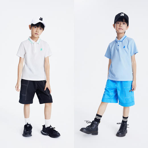 男童翻领短袖针织衫夏季新款安奈儿童装EB621697 商品图3