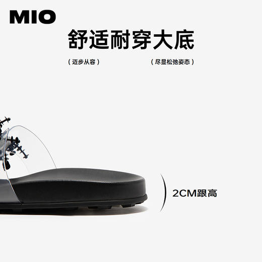 【上新】MIO米奥烟花拖鞋2026夏季新款厚底一字拖外穿高级感透明凉鞋女鞋M263126211 商品图4
