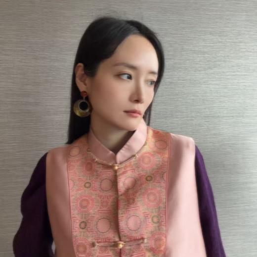 【咕咕同款】NANSONGSILK/NS新中式【 浮生若梦】新款宋锦蝶恋牡丹桑蚕丝内里丝毛马甲61614衣长54南宋 商品图2