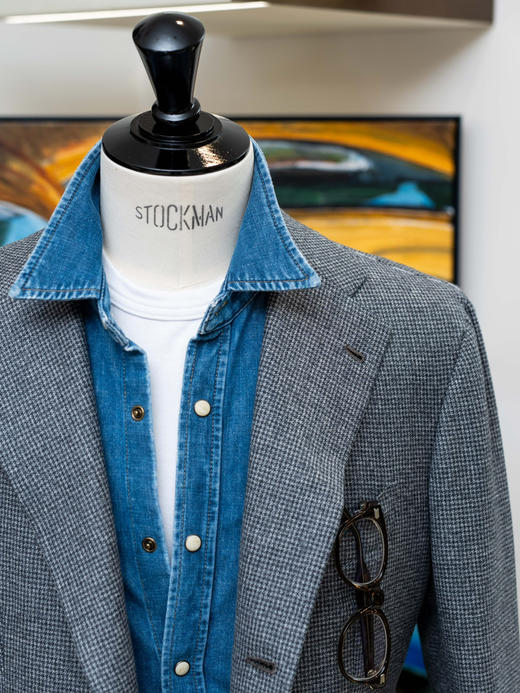 Orazio Luciano 灰色千鸟格单西 商品图2