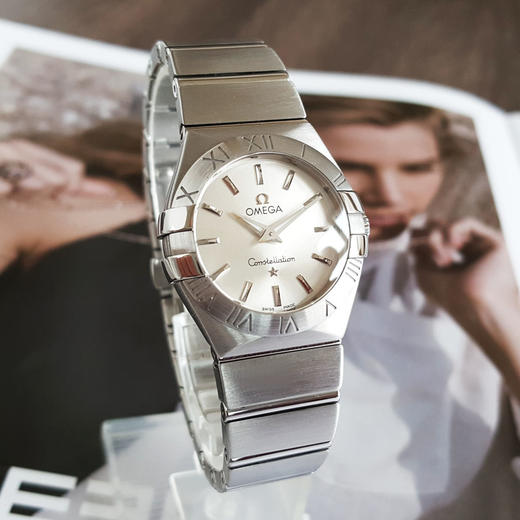 【95新】OMEGA欧米茄123.10.27.60.02.001石英27mm（女款）星座系列精钢290126NJS12 商品图2